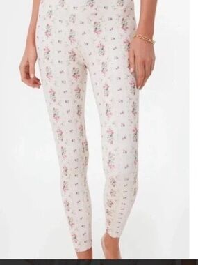 LoveShackFancy Jutta Leggings with Pink Floral Print Like New Condition Small